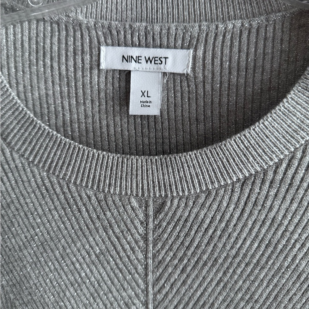 Nine West Silver Thread Pullover Sweater - image 3
